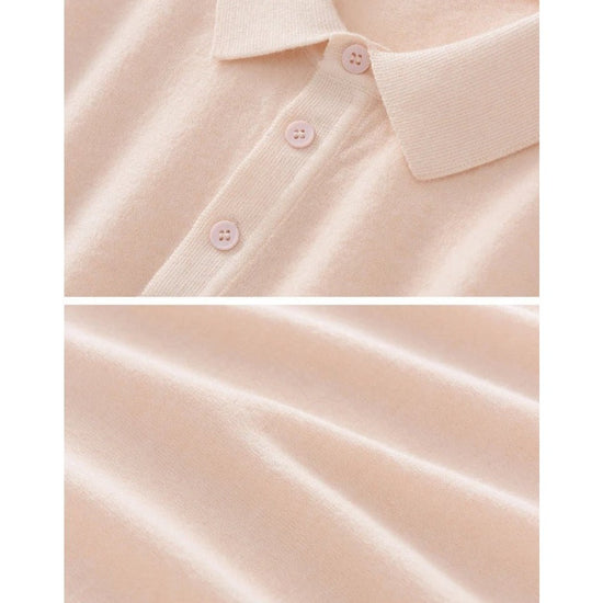 Merino wool summer polo shirt