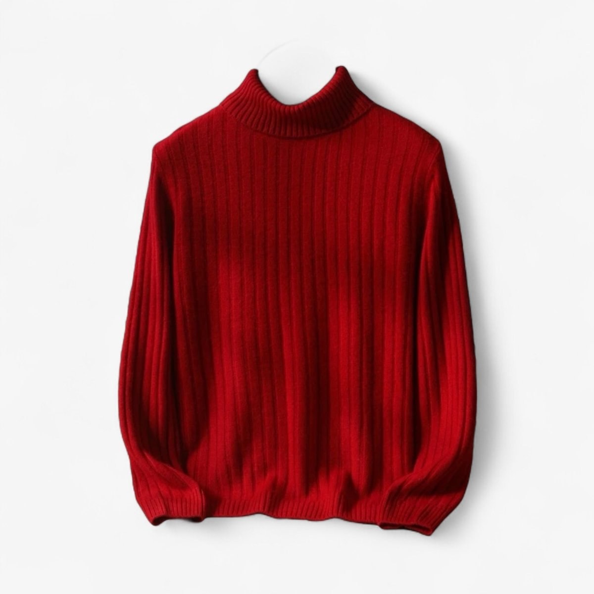 Merino wool winter turtleneck sweater