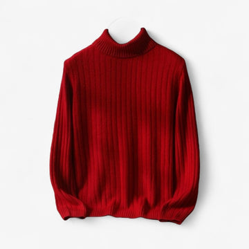 Merino wool winter turtleneck sweater