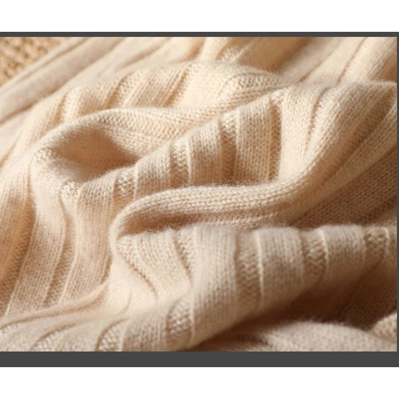 Merino wool winter turtleneck sweater