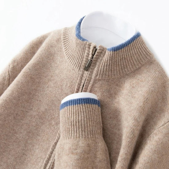 Merino wool zipper sweater