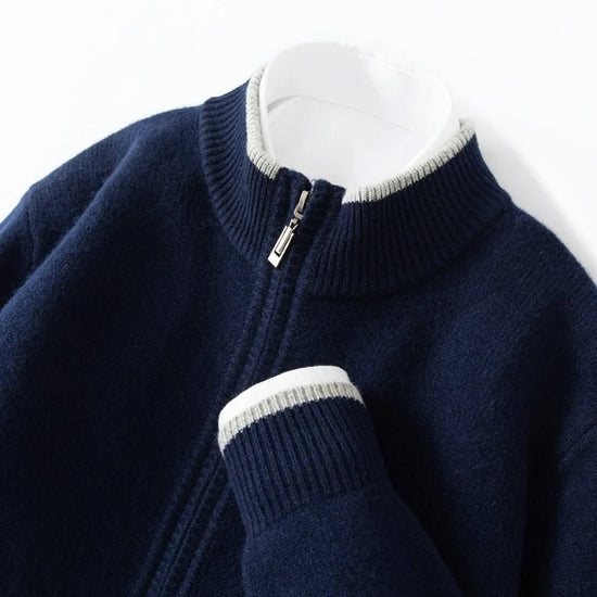 Merino wool zipper sweater