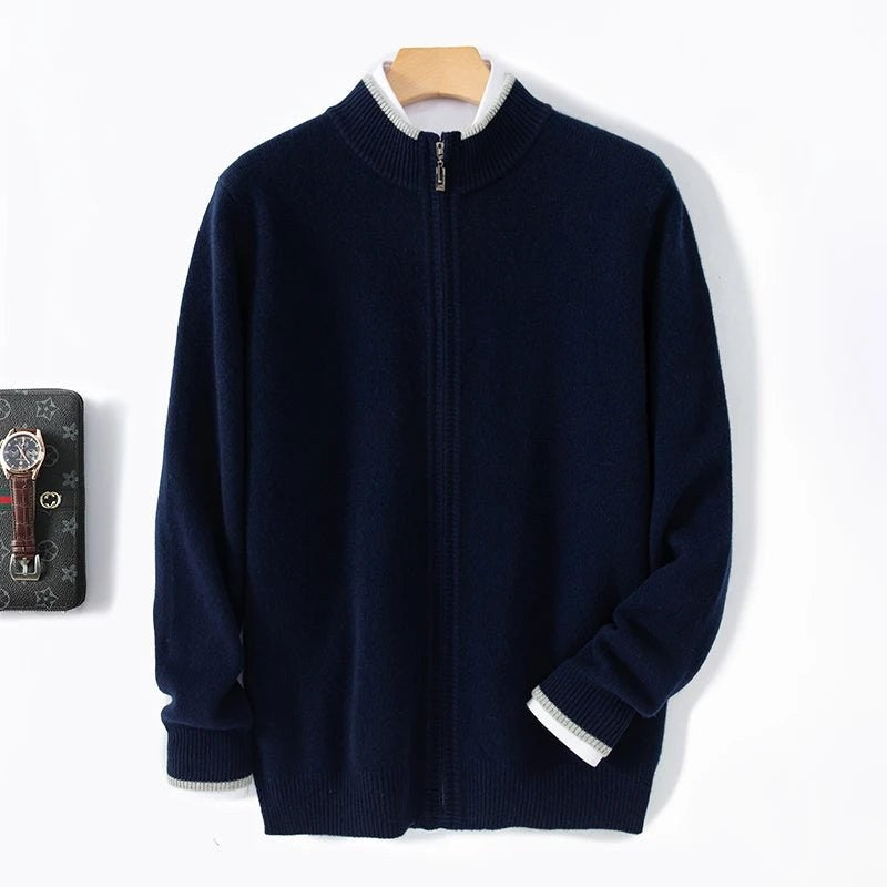 Merino wool zipper sweater