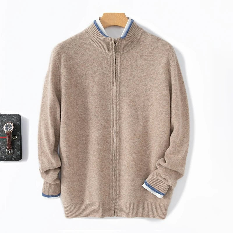 Merino wool zipper sweater