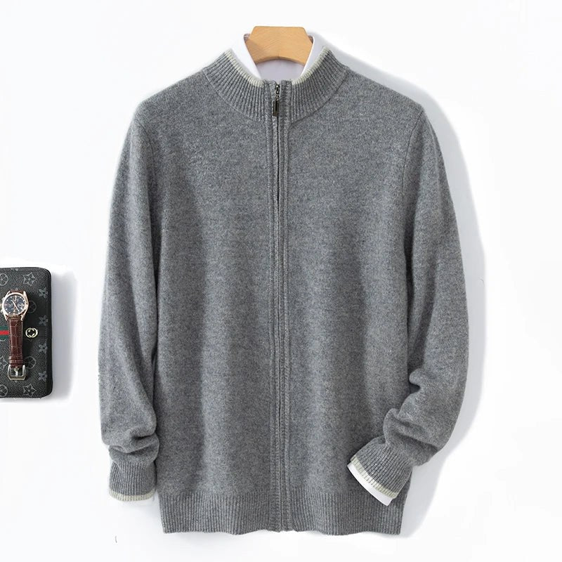 Merino wool zipper sweater