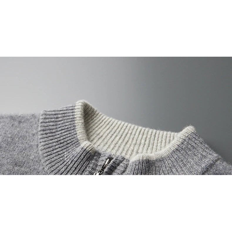 Merino wool zipper sweater