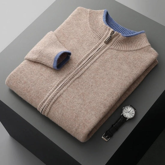 Merino wool zipper sweater