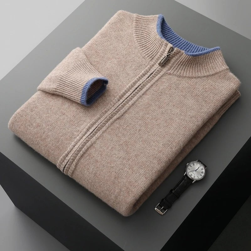 Merino wool zipper sweater