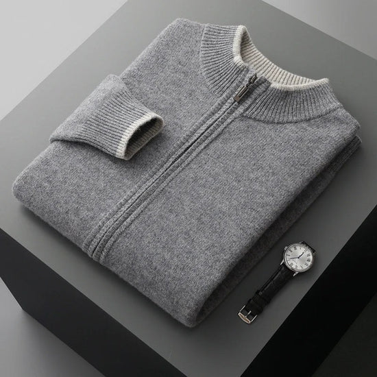 Merino wool zipper sweater