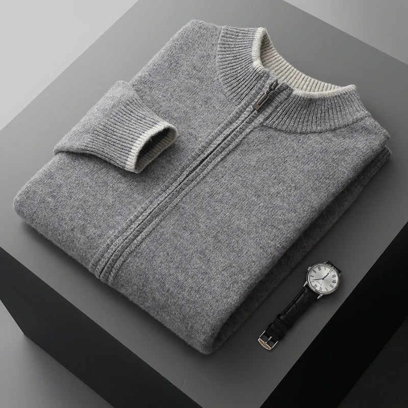 Merino wool zipper sweater