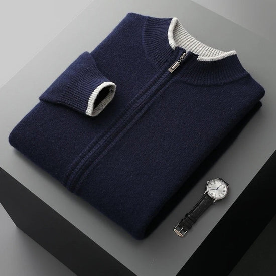Merino wool zipper sweater