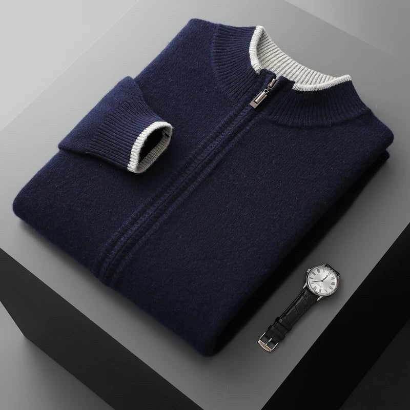 Merino wool zipper sweater