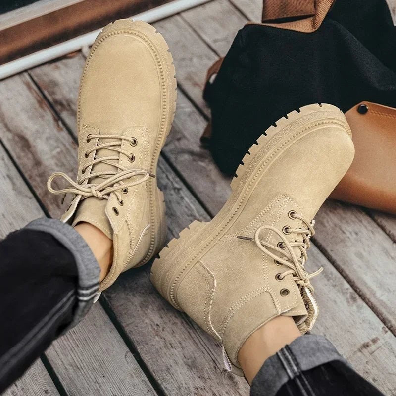 Military suede winter boots