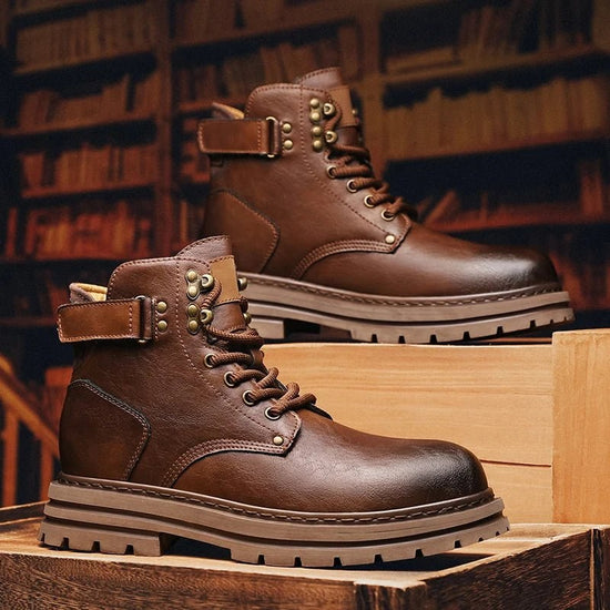 Motorcycle genuine leather casual boots