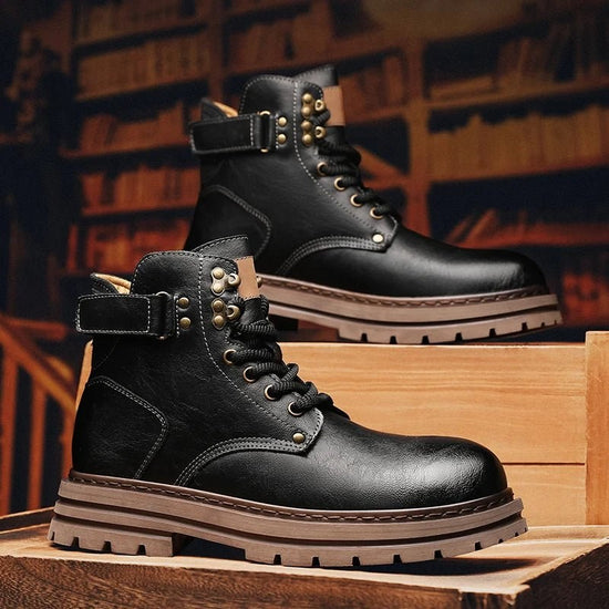 Motorcycle genuine leather casual boots