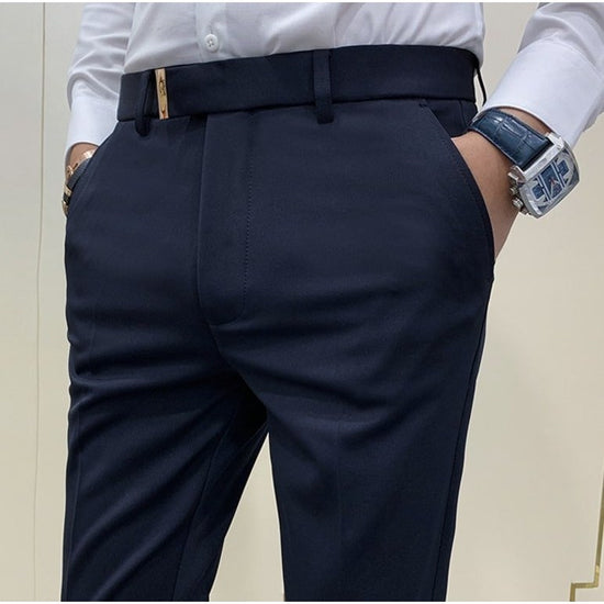 Navy Blue Casual Pants