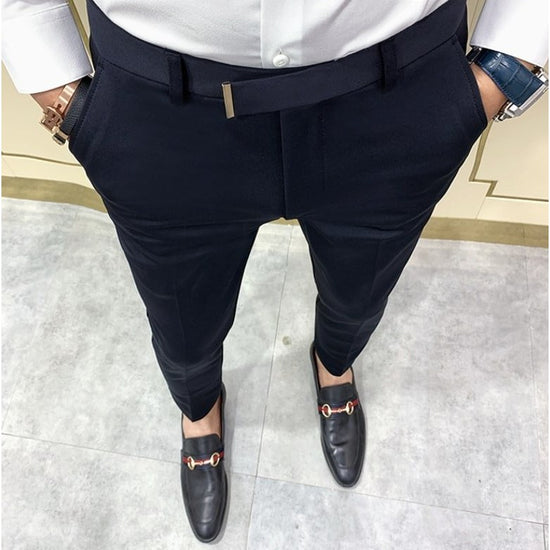 Navy Blue Casual Pants