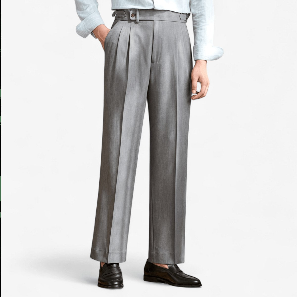 Non-ironing wide leg high-waist elegant pants