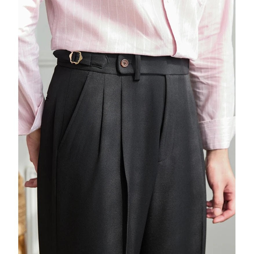 Non-ironing wide leg high-waist elegant pants