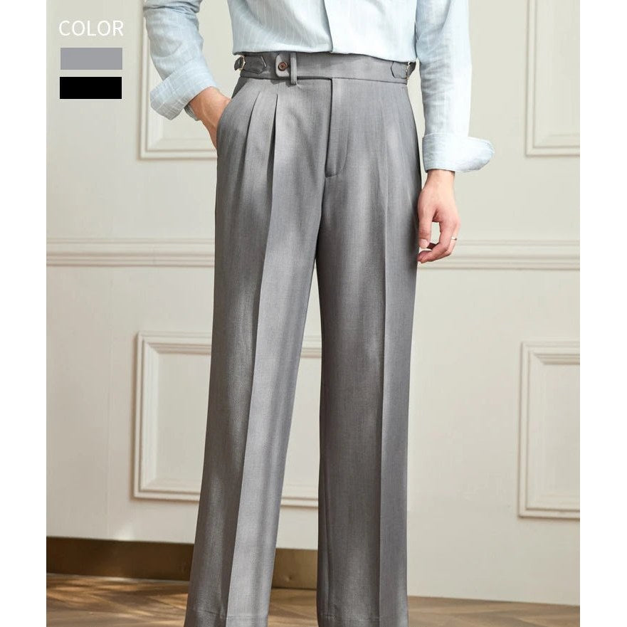 Non-ironing wide leg high-waist elegant pants