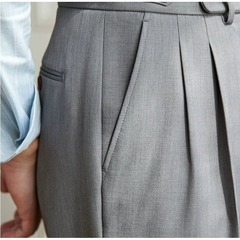 Non-ironing wide leg high-waist elegant pants