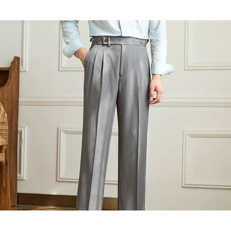 Non-ironing wide leg high-waist elegant pants