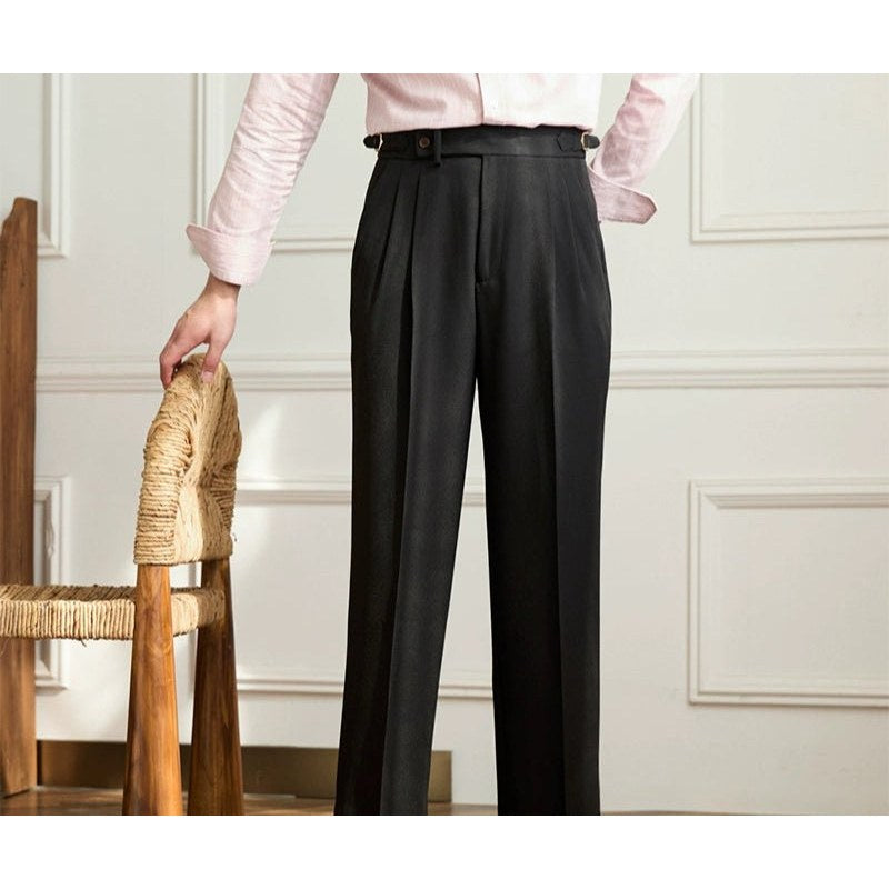 Non-ironing wide leg high-waist elegant pants
