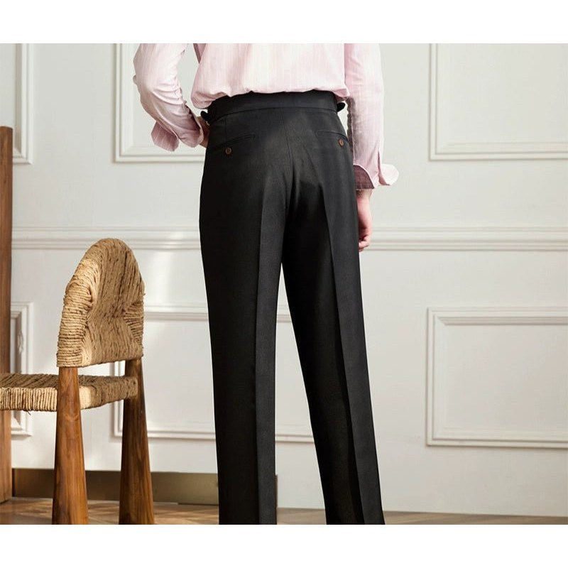 Non-ironing wide leg high-waist elegant pants