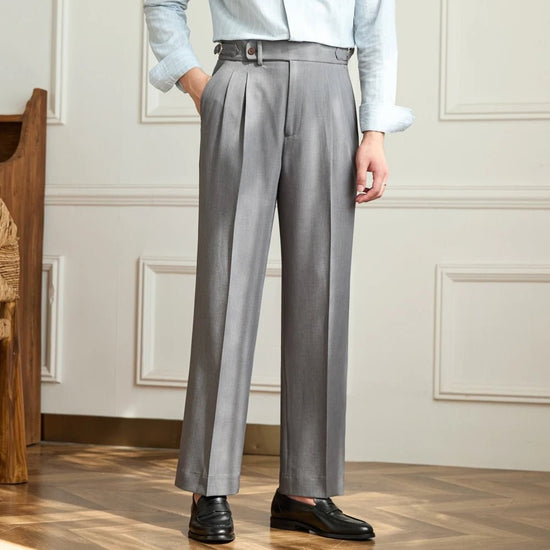 Non-ironing wide leg high-waist elegant pants