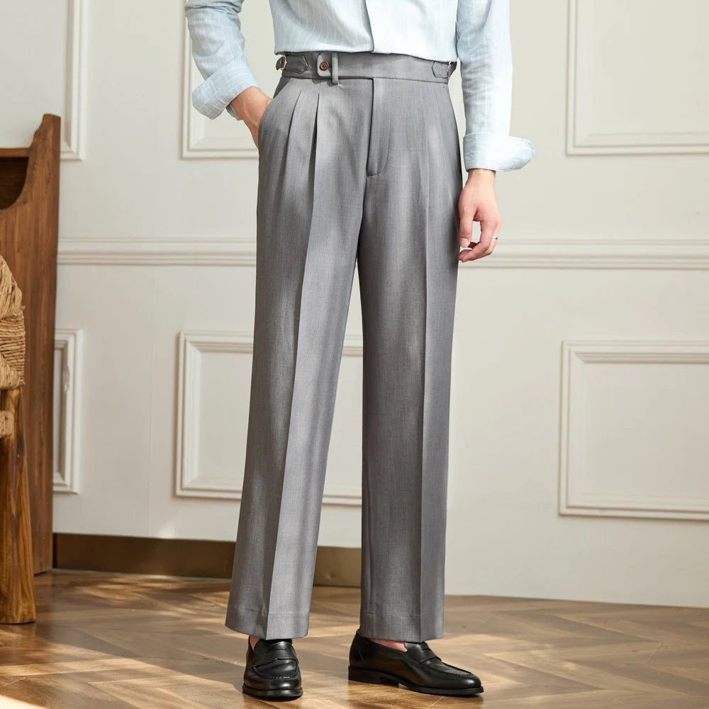 Non-ironing wide leg high-waist elegant pants