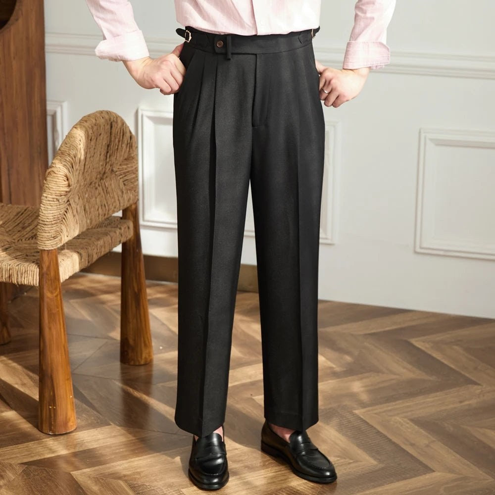 Non-ironing wide leg high-waist elegant pants