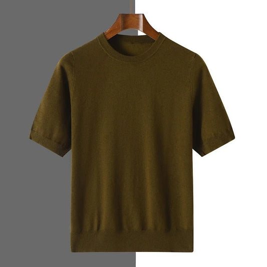 Old money merino wool t-shirt