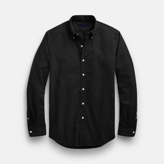 Oxford business casual long sleeve cotton shirt