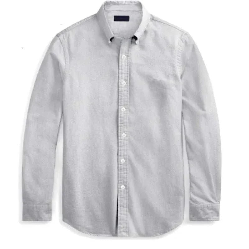 Oxford business casual long sleeve cotton shirt
