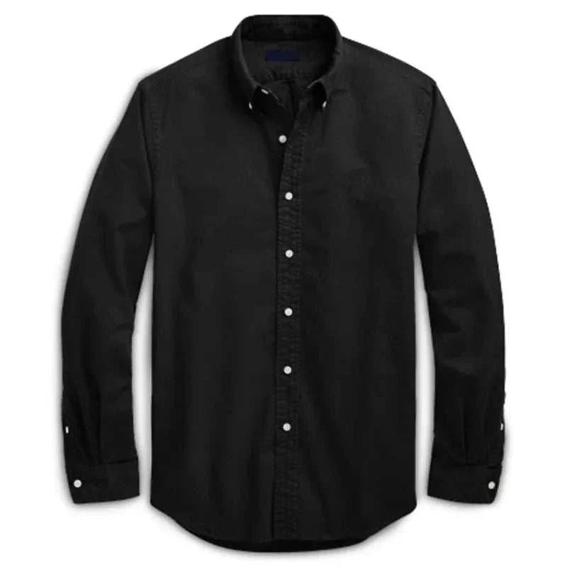 Oxford business casual long sleeve cotton shirt