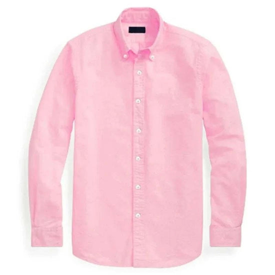 Oxford business casual long sleeve cotton shirt