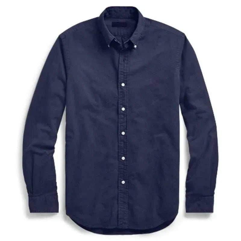 Oxford business casual long sleeve cotton shirt