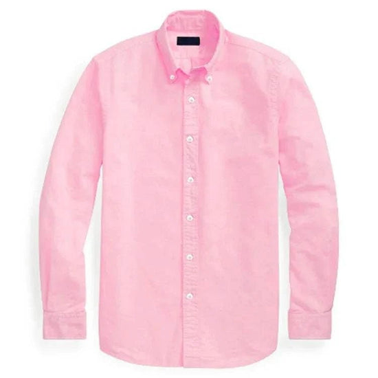 Oxford business casual long sleeve cotton shirt