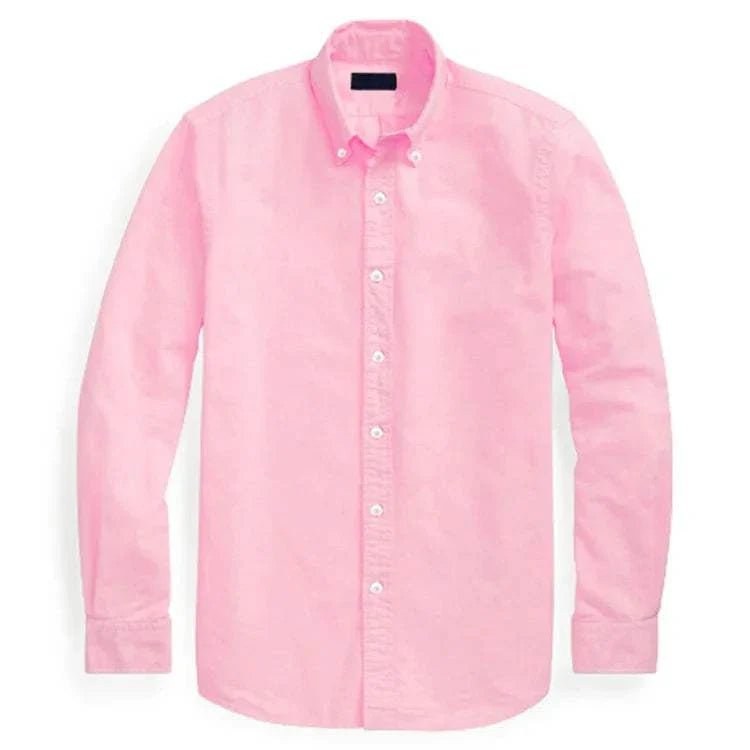 Oxford business casual long sleeve cotton shirt