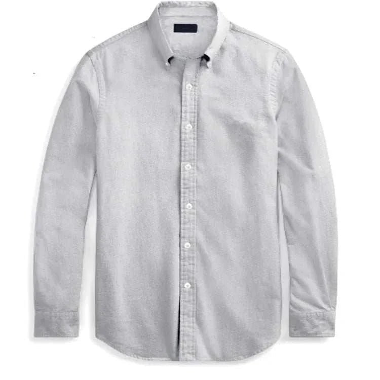 Oxford business casual long sleeve cotton shirt