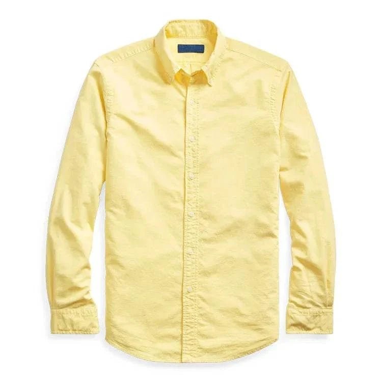 Oxford business casual long sleeve cotton shirt