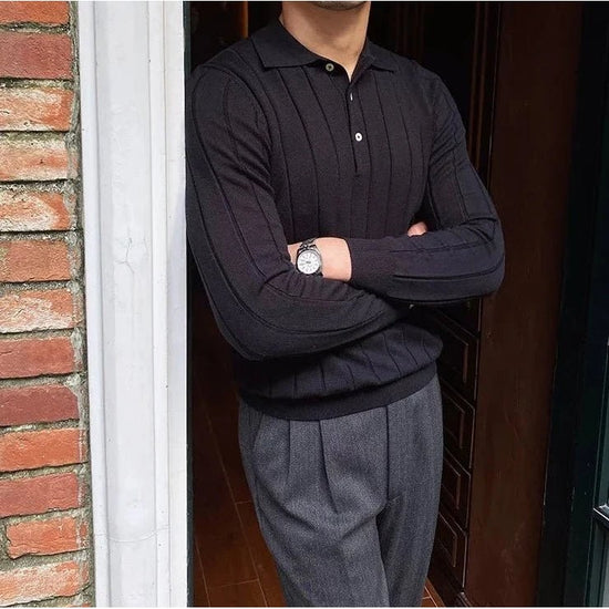 Oxford polo sweater