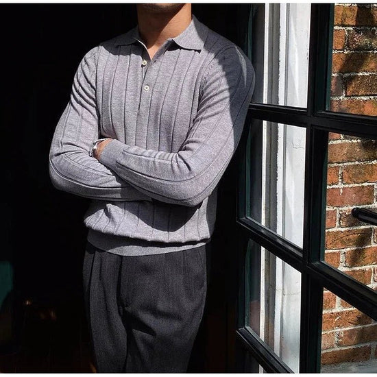 Oxford polo sweater