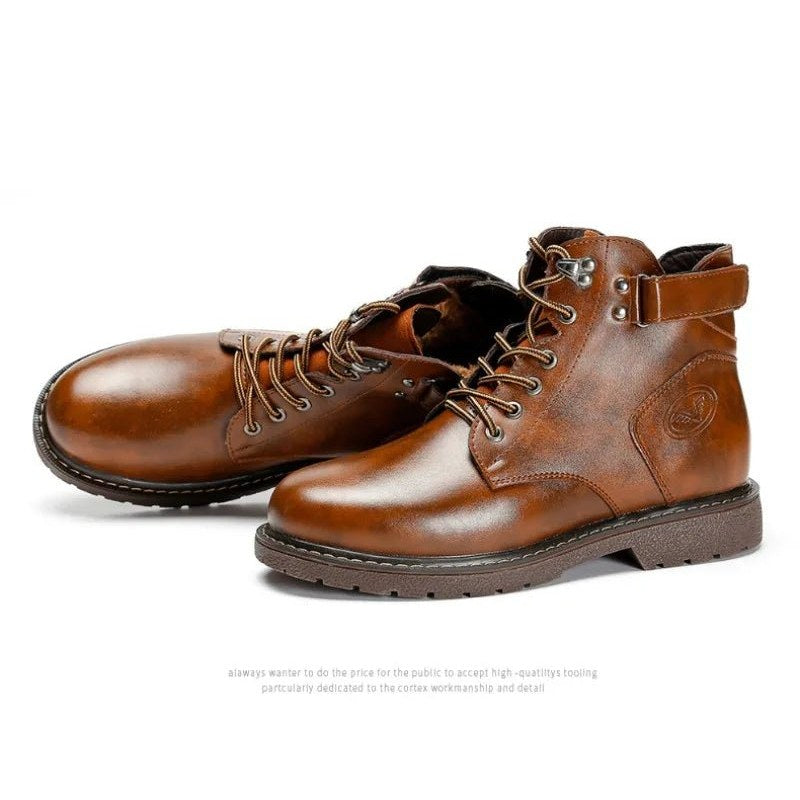 Oxford retro winter boots with fur