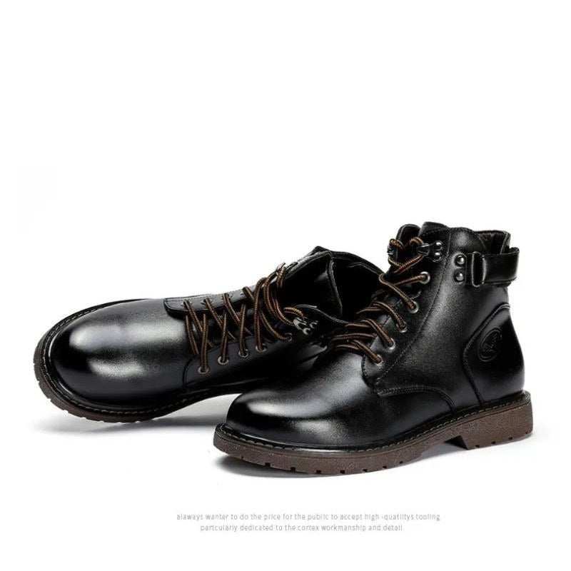 Oxford retro winter boots with fur
