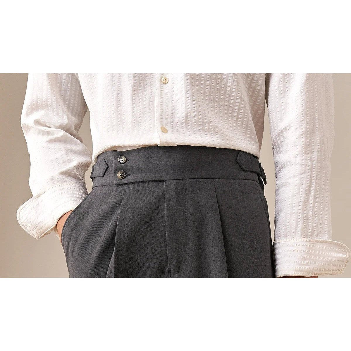 Paris high waist straight fit pants