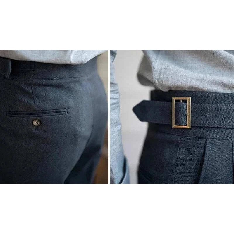 Parisian waist straight trousers