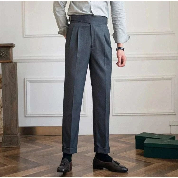 Parisian waist straight trousers