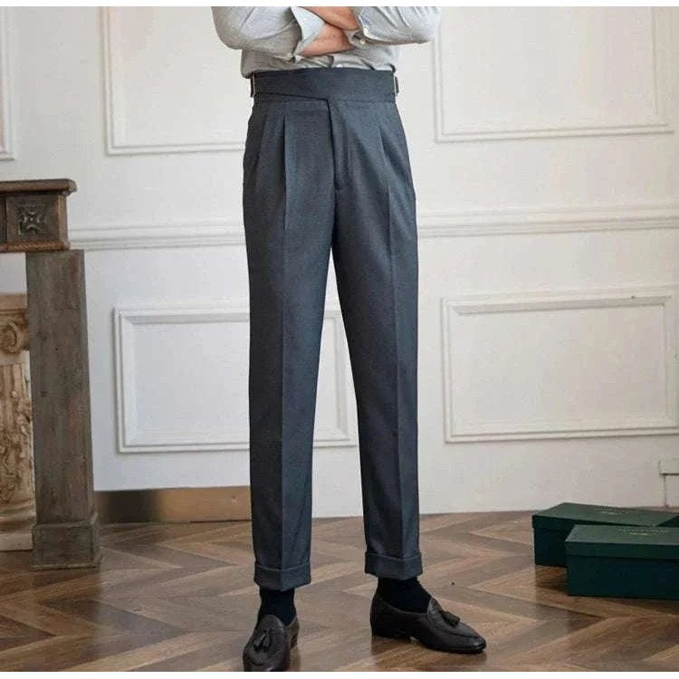 Parisian waist straight trousers