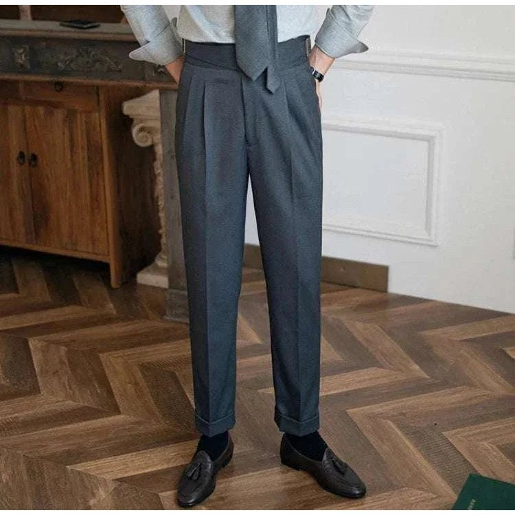 Parisian waist straight trousers